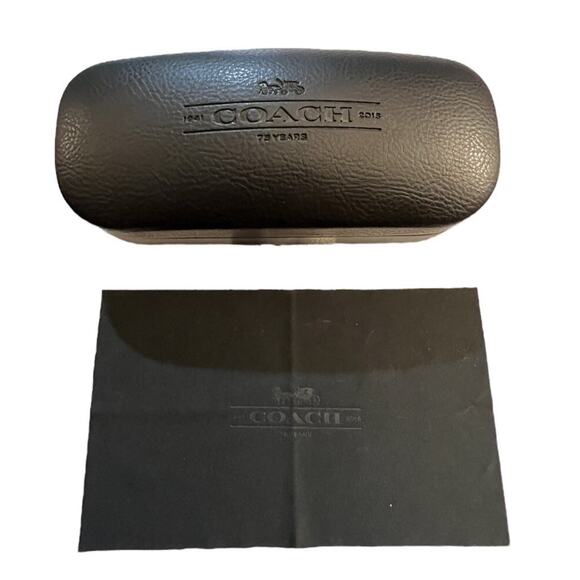 Coach Eyeglass Case Hard Clam Shell Sunglasses Black - Picture 1 of 7